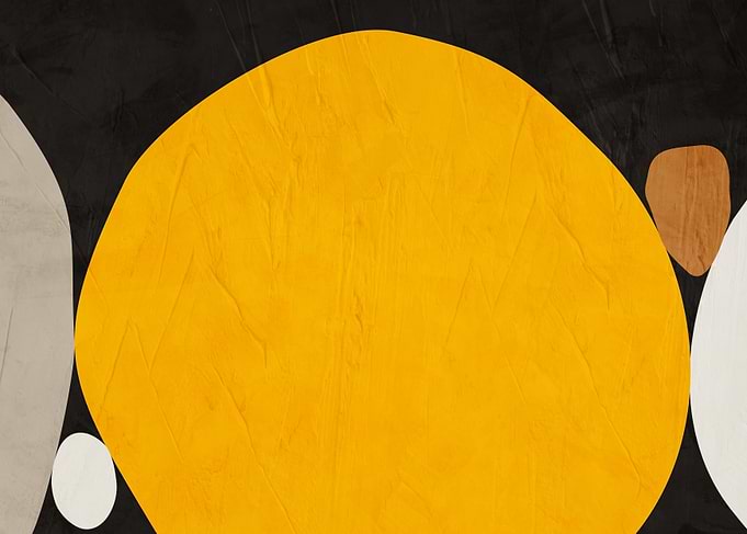 Abstract Geometric Shapes in Yellow and Black