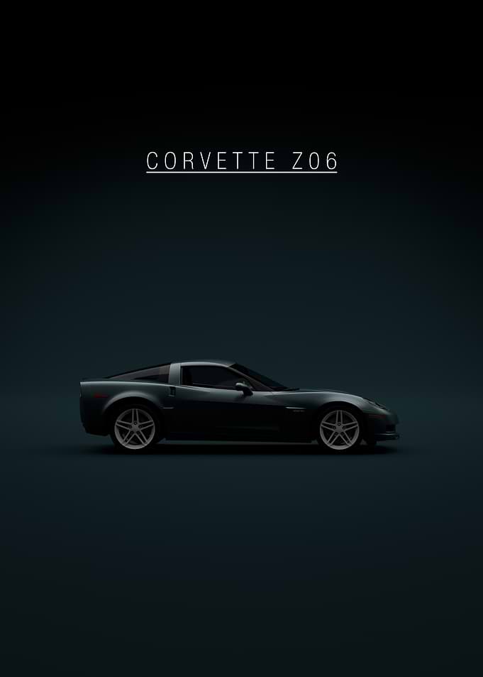 Corvette Z06 Car Poster