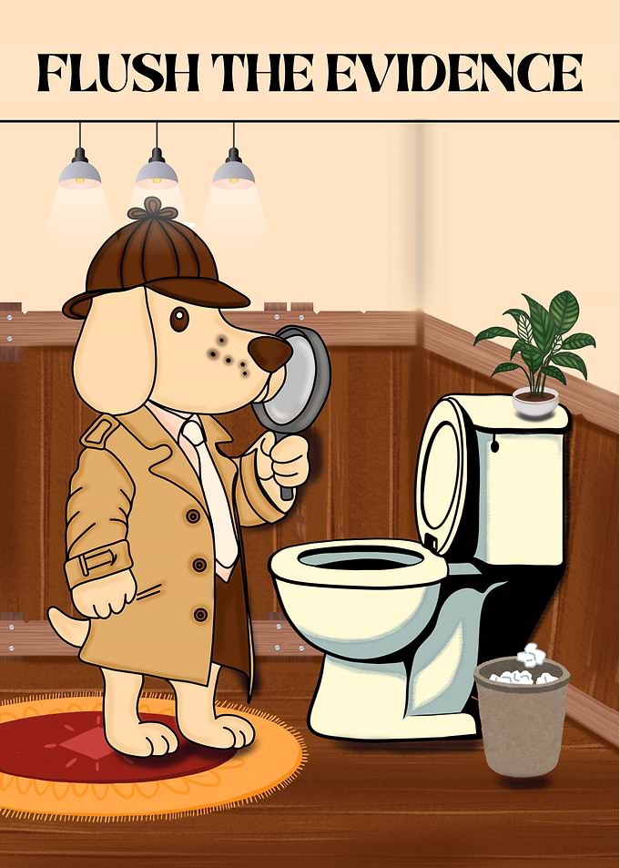 Flush the Evidence: Detective Dog