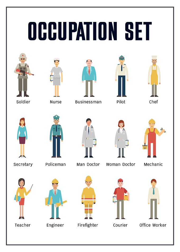 Occupation Set Illustration