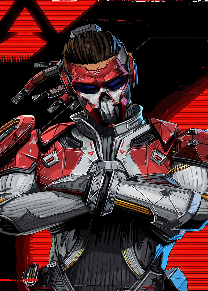 Apex Legends Character with Mask and Armor