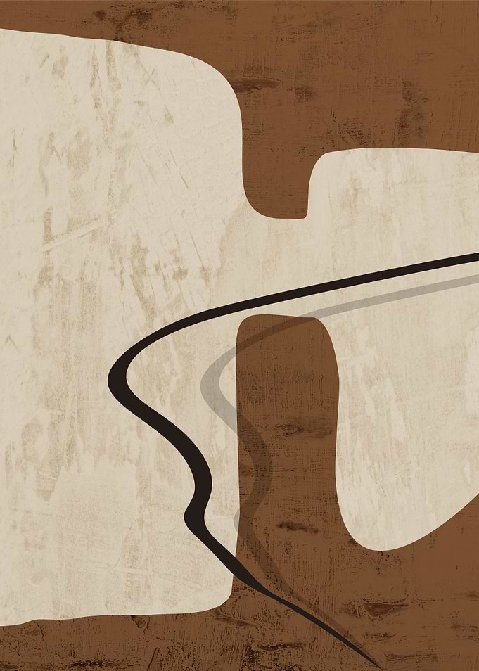 Abstract Shapes in Brown and Beige