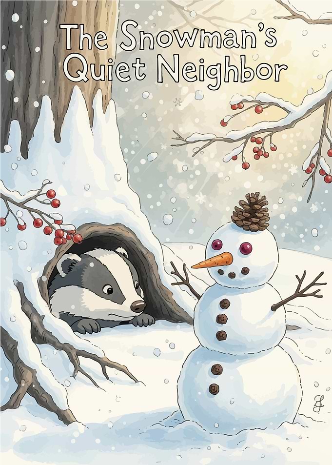 The Snowman's Quiet Neighbor Illustration