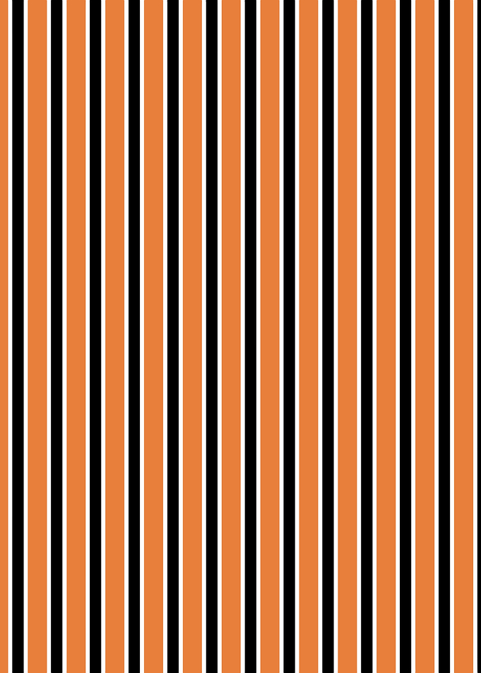 Orange, Black, and White Striped Pattern