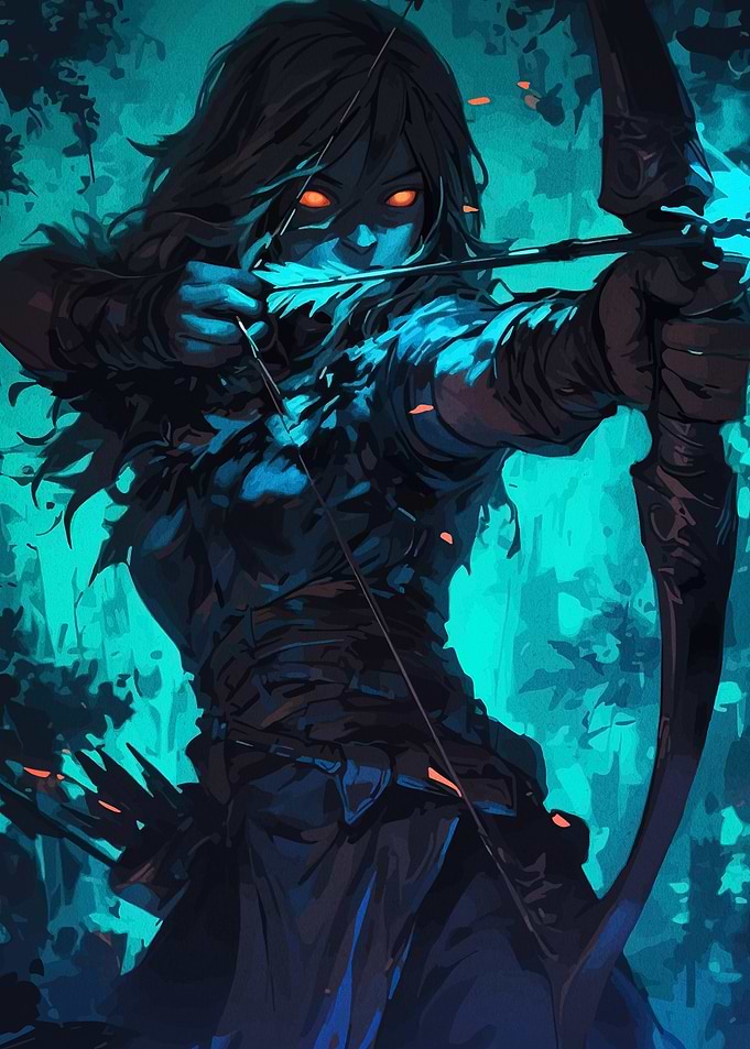 Archer with Glowing Eyes