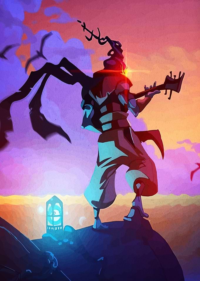 Dead Cells character playing instrument