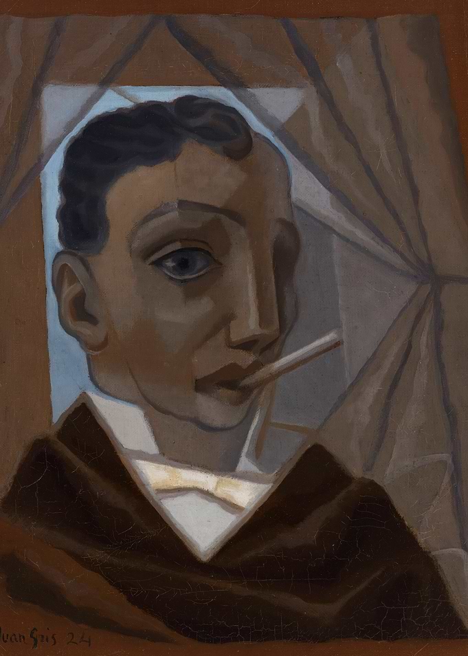 Man with Cigarette by Juan Gris, juan gris painting