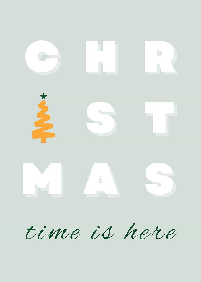 Minimalist Christmas Card Design