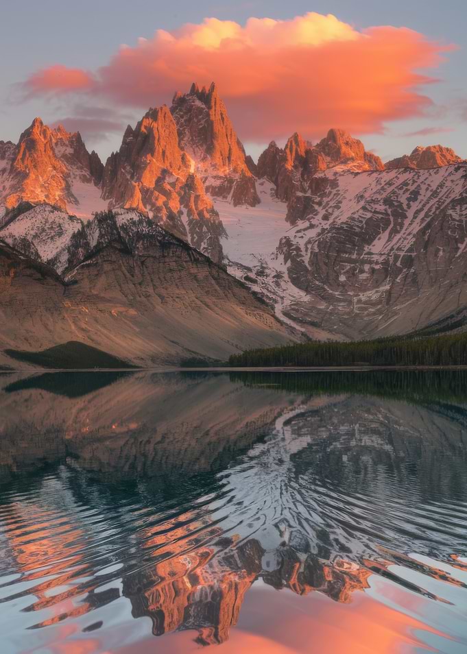 Mountain Reflection at Sunrise
