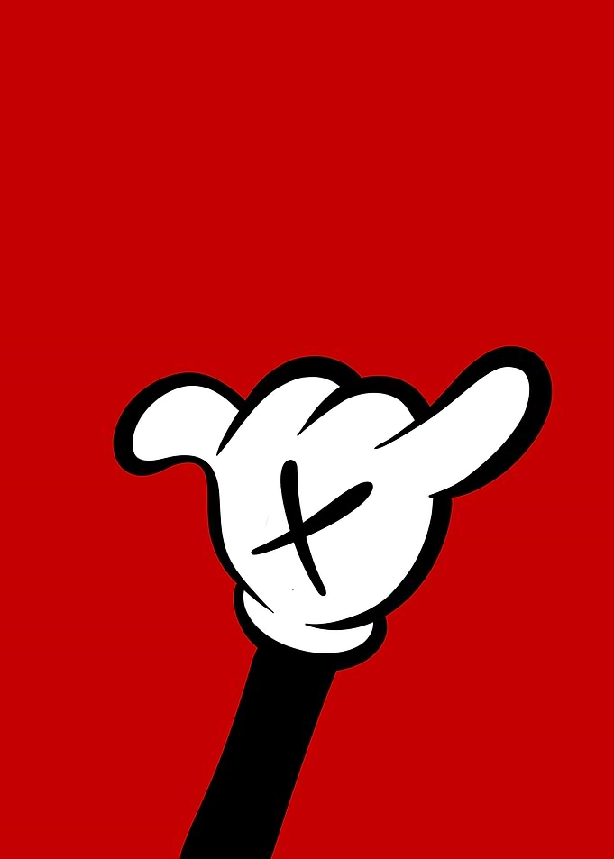 Cartoon Hand with X on Palm