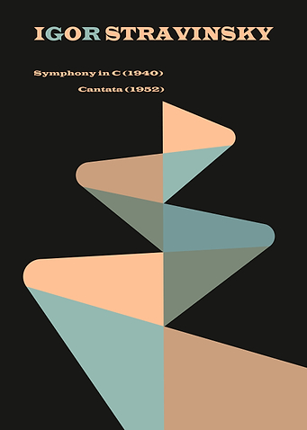 Igor Stravinsky Minimalist Album Cover Art