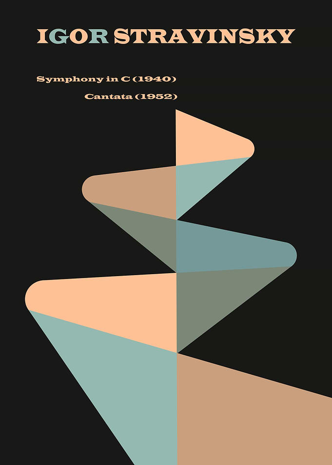 Igor Stravinsky Minimalist Album Cover Art