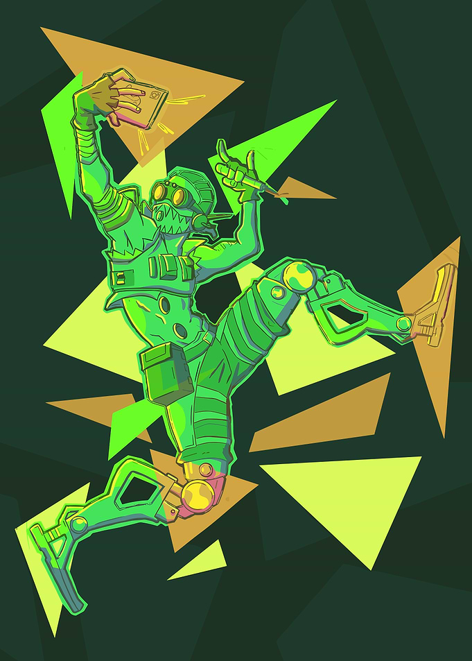 Octane from Apex Legends taking selfie