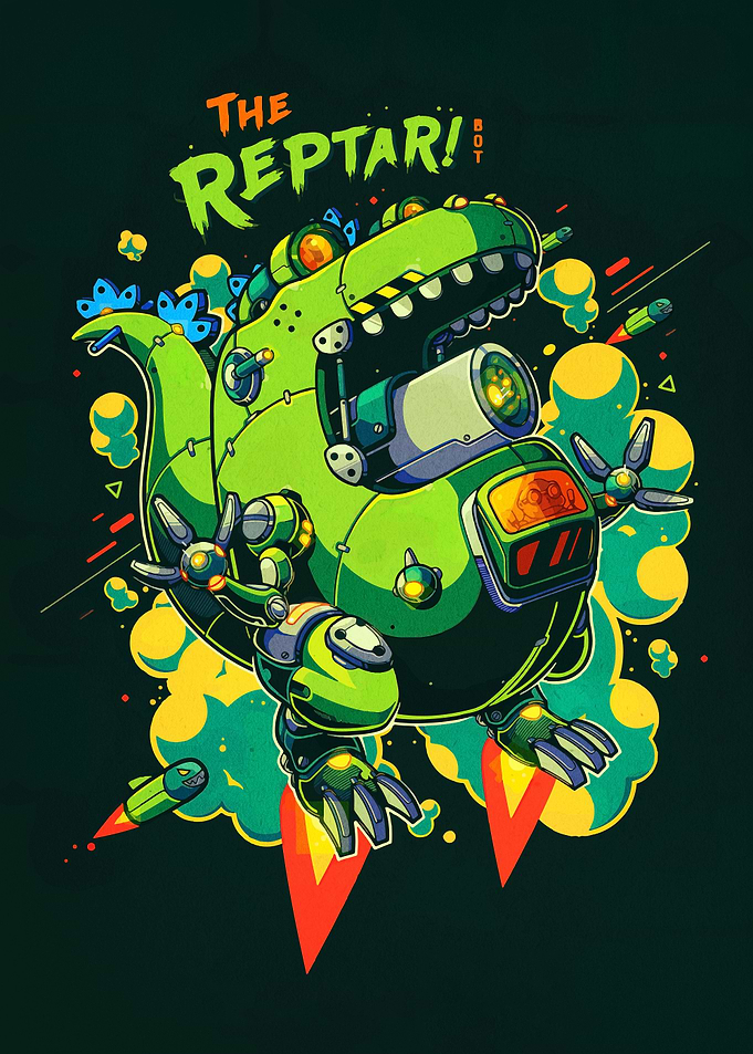 The Reptar Bot Illustration