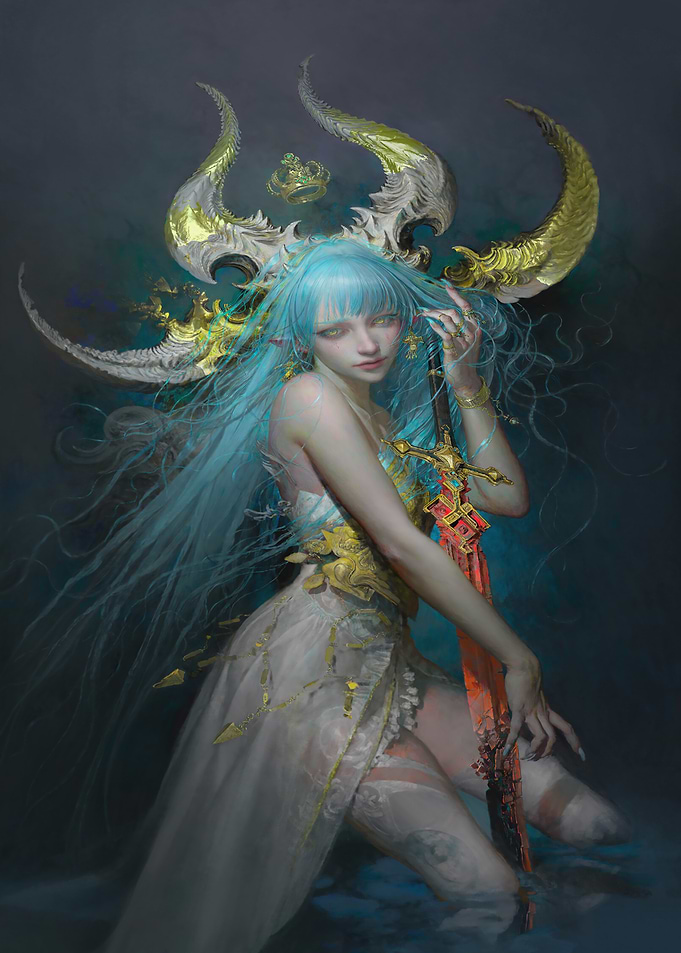 Fantasy Warrior Woman with Sword