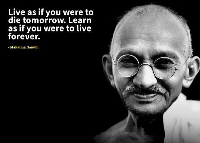 Mahatma Gandhi Quote Black and White