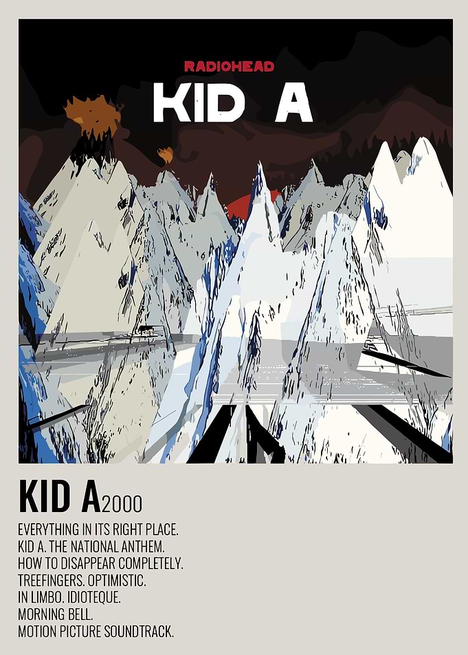 Radiohead Kid A Album Cover Art