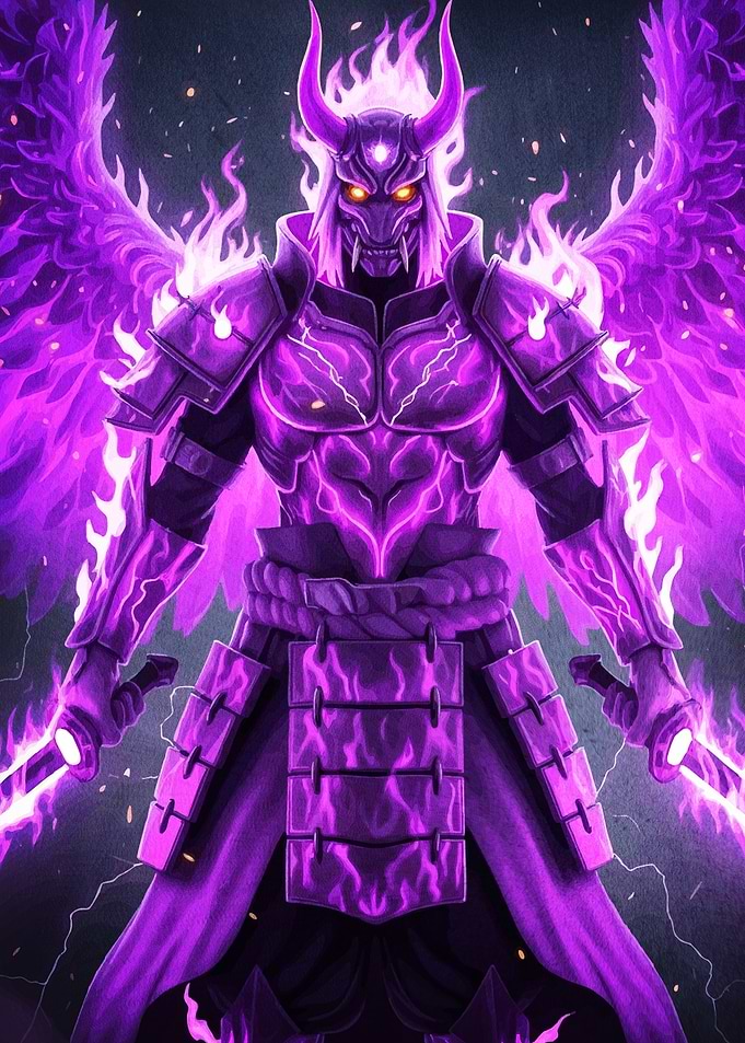 Purple Anime Warrior Swords