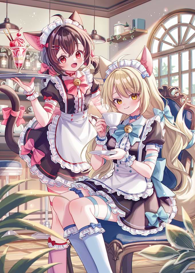 Anime Cat Maid Cafe Scene