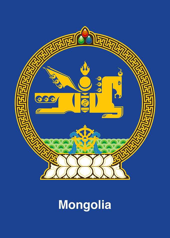 Mongolia Emblem Soyombo National Symbol
