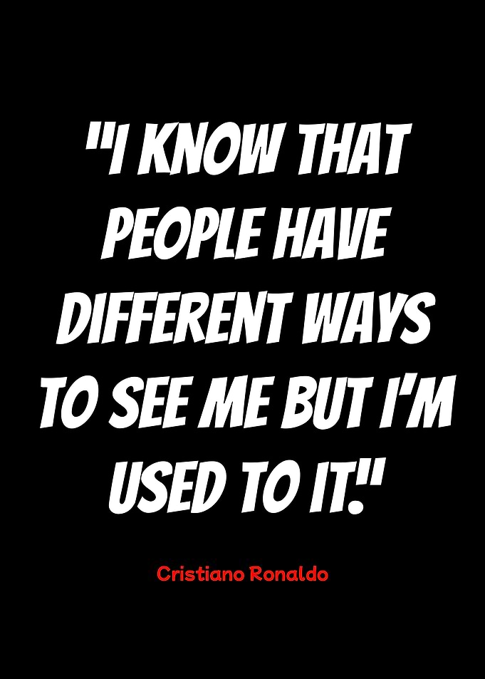 cristiano ronaldo quote on black