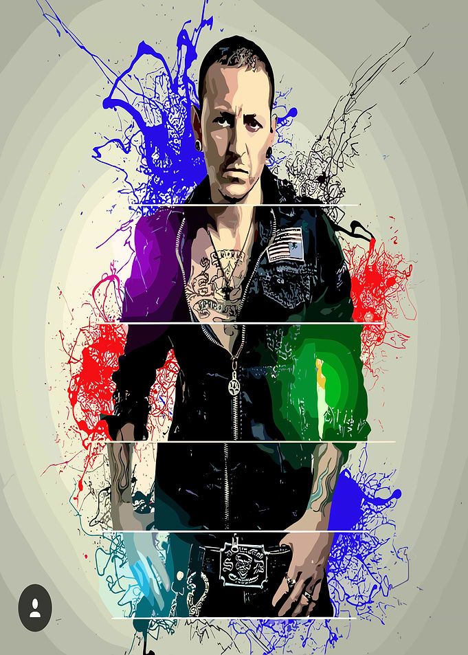 Chester Bennington Digital Art Portrait
