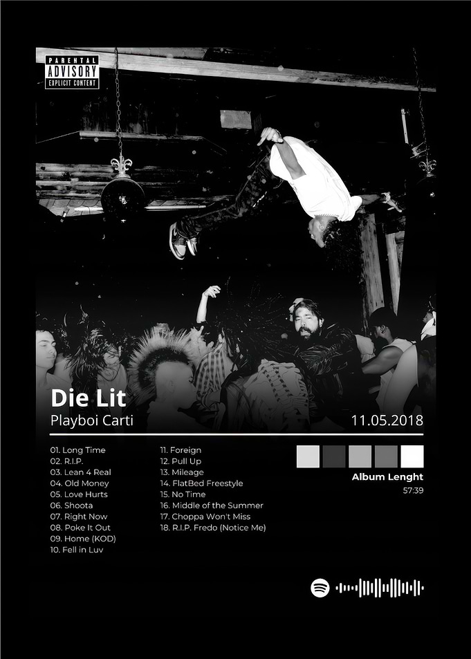 Die Lit Playboi Carti Album Cover