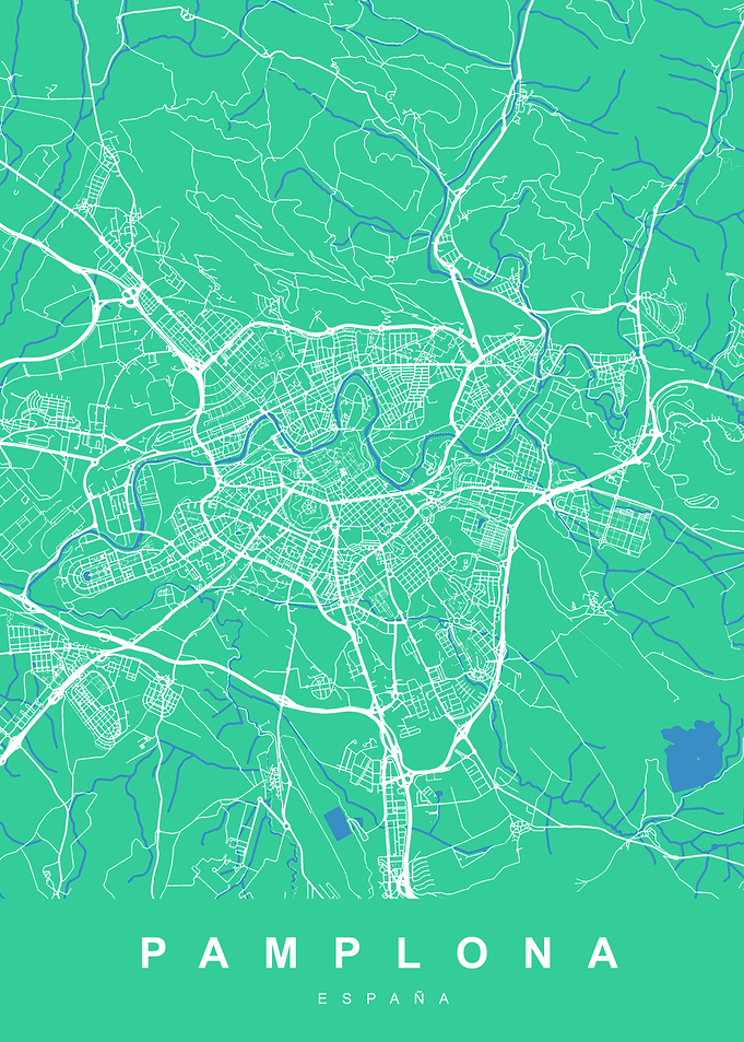 Pamplona, España City Map
