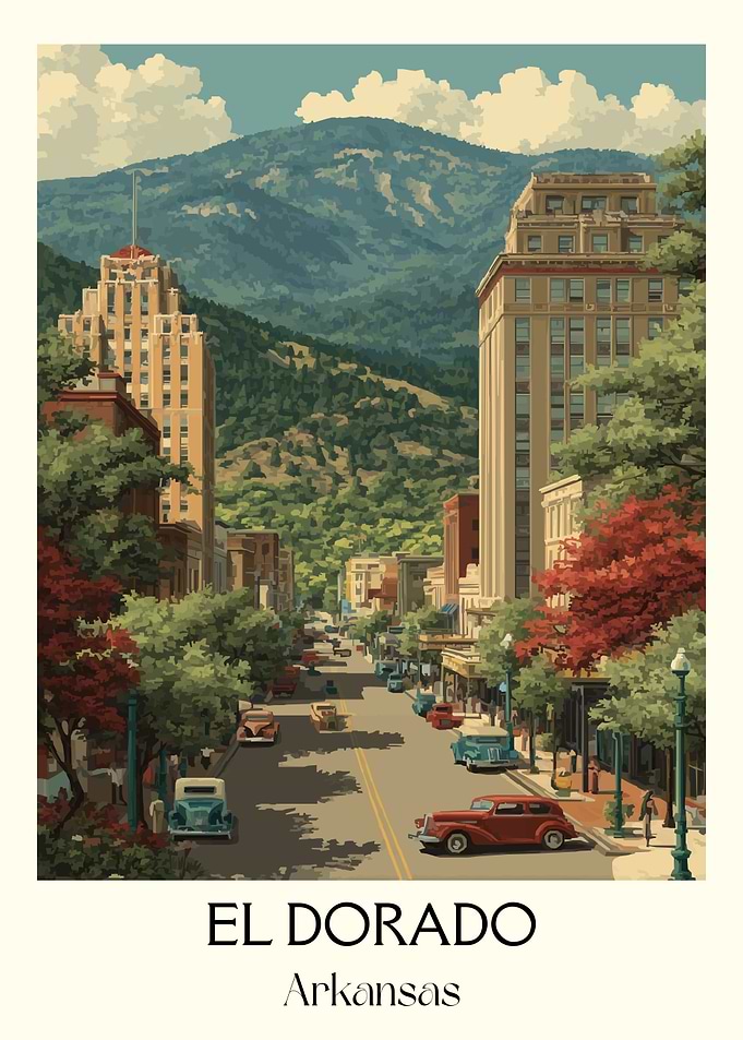 El Dorado, Arkansas Cityscape Art