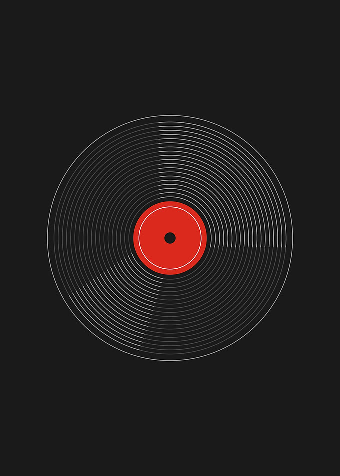Minimalist Vinyl Record Art