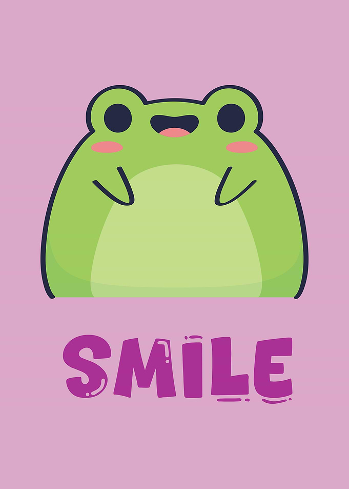 Cute Frog Smile Illustration
