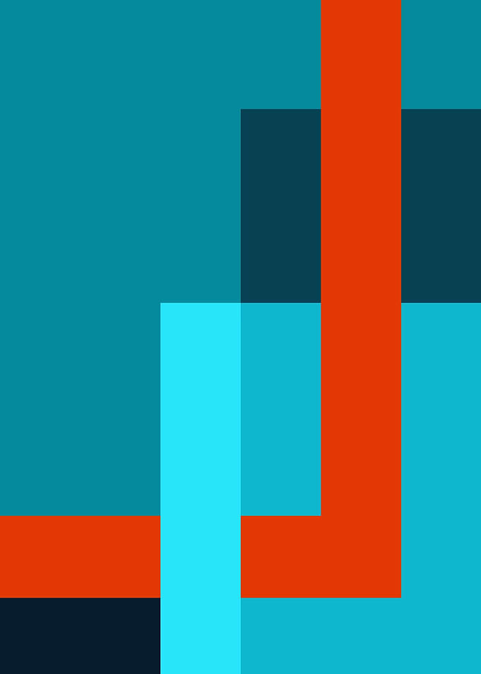 Abstract Color Block Composition