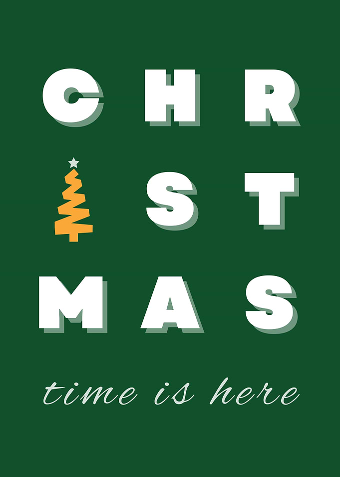Christmas Time is Here Typography