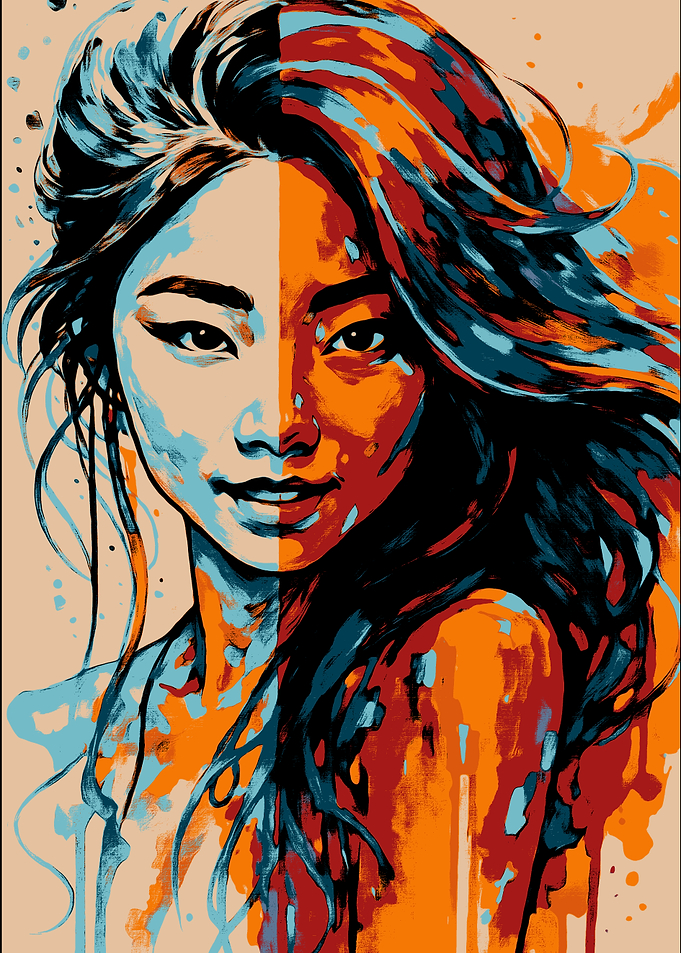 Colorful Portrait of a Woman