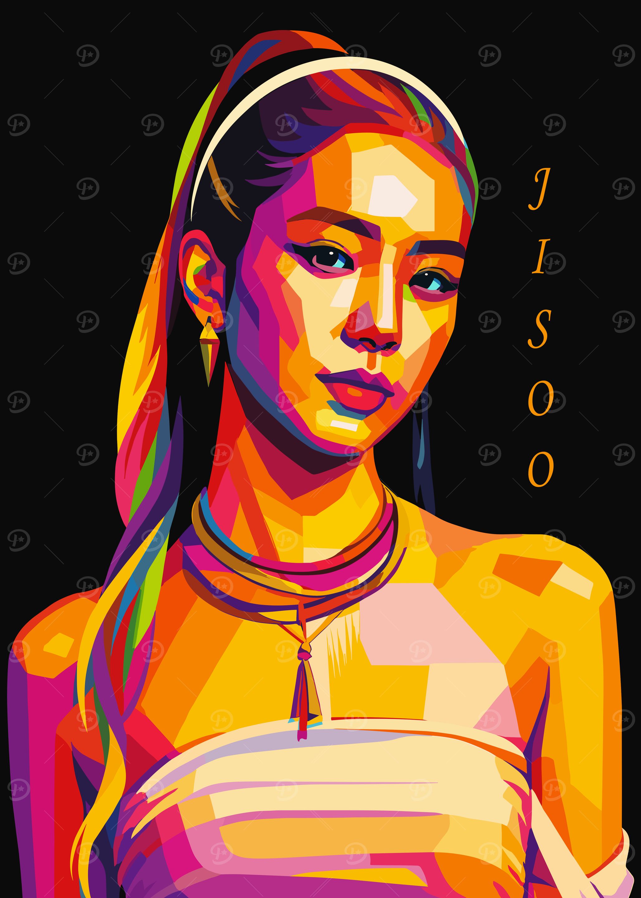 Colorful Jisoo Portrait