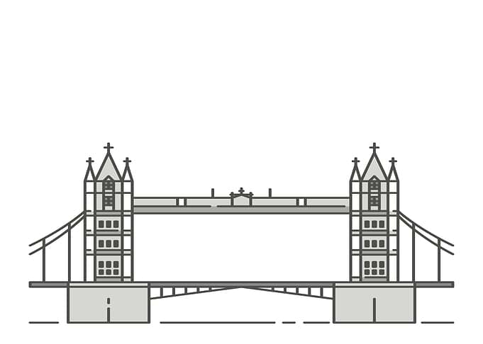 Tower Bridge Minimalist Illustration