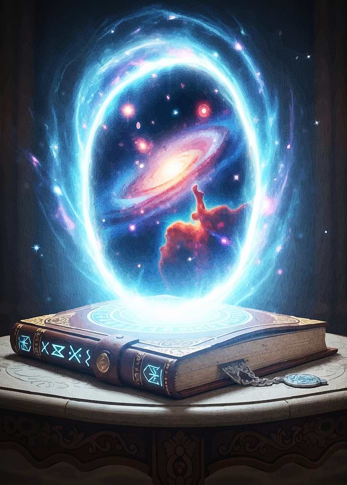 Mystical Book Galaxy