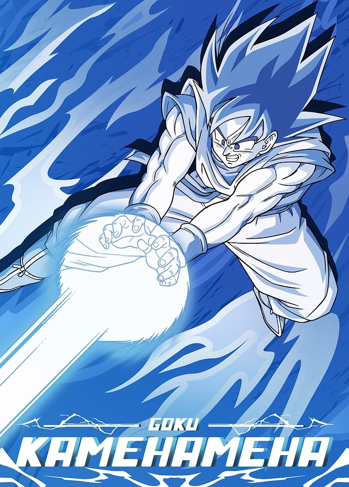Goku's Kamehameha: Blue Energy Burst