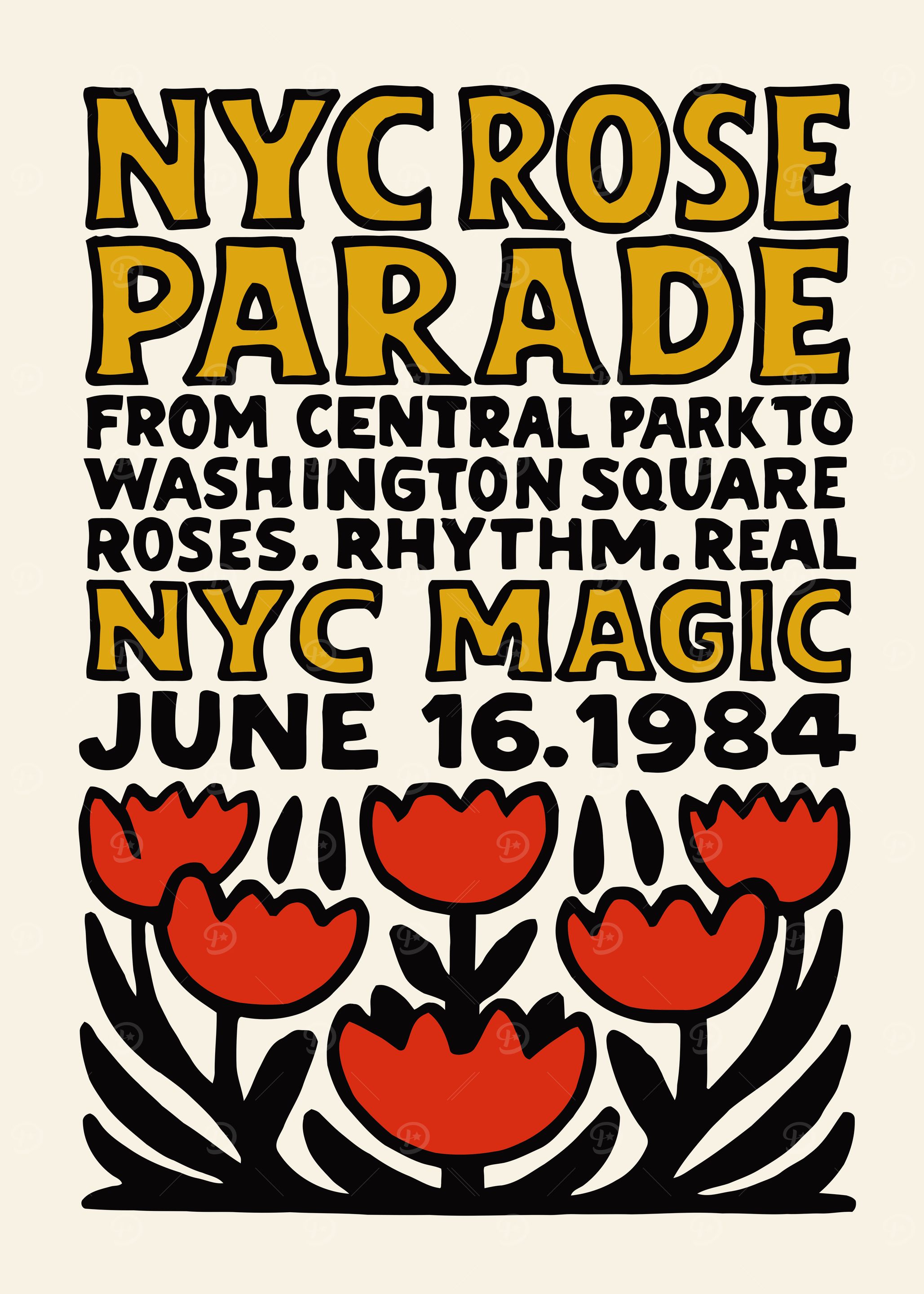 NYC Rose Parade Poster