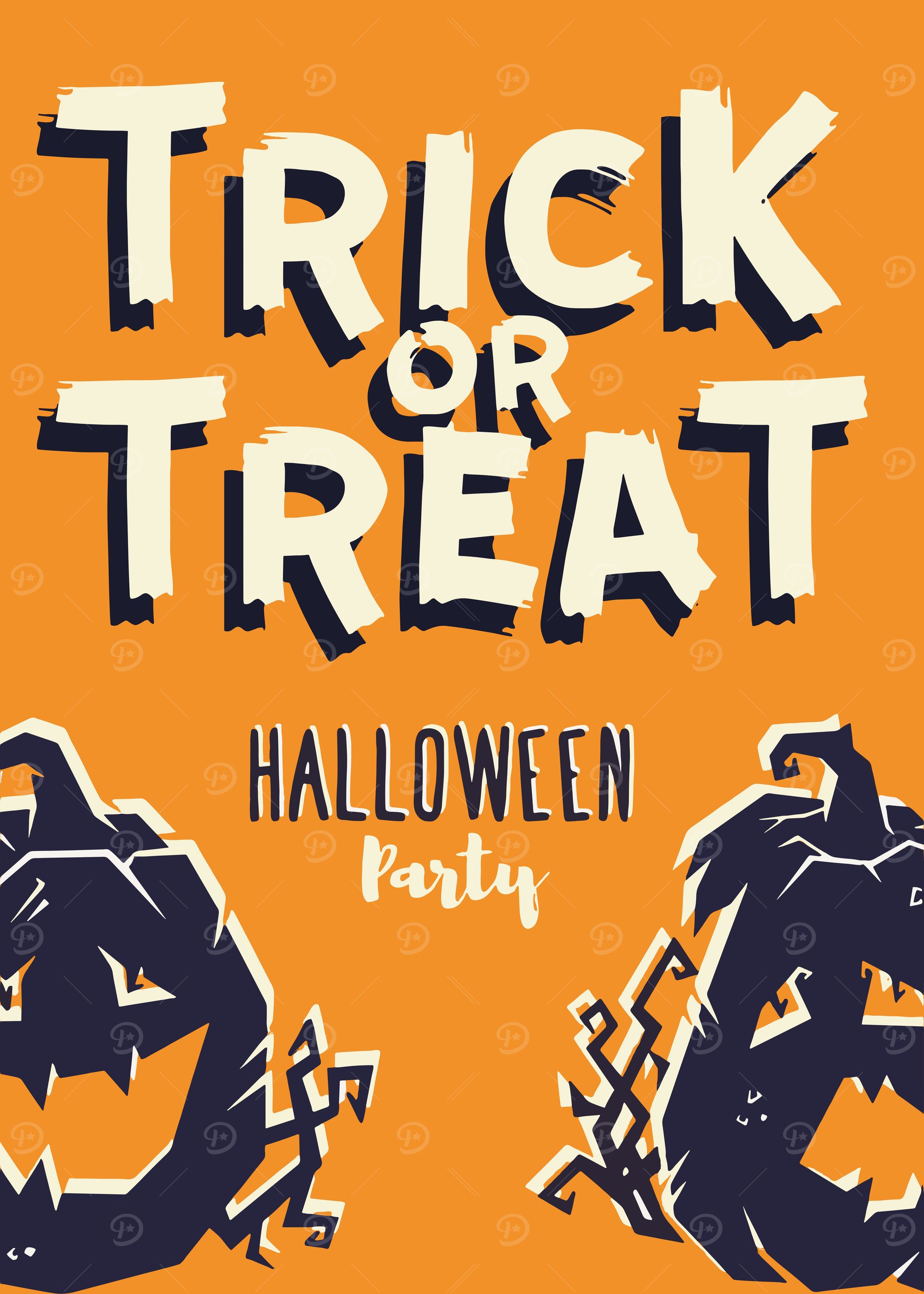 Halloween Party Trick or Treat Poster