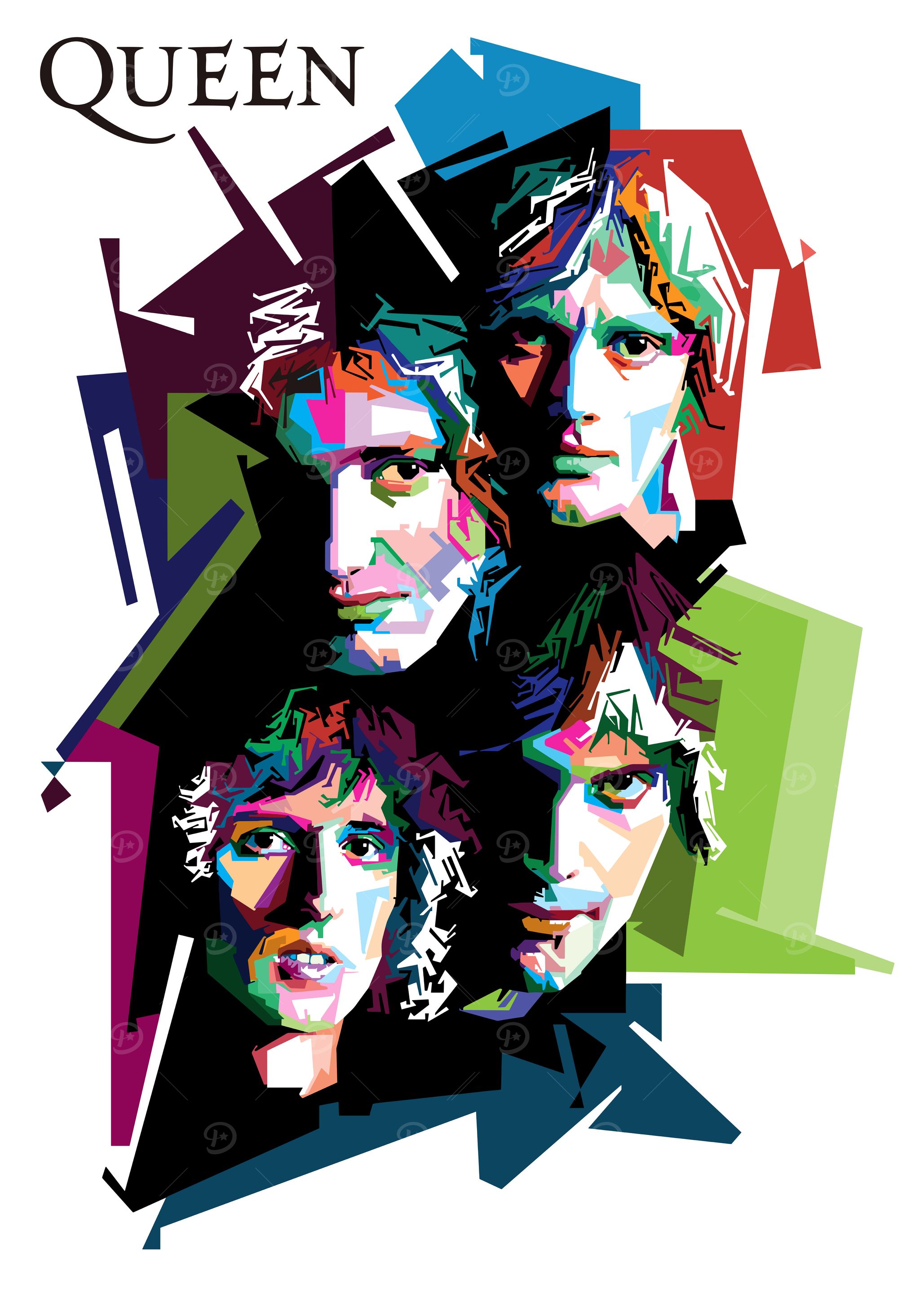 Queen Band Pop Art Portrait