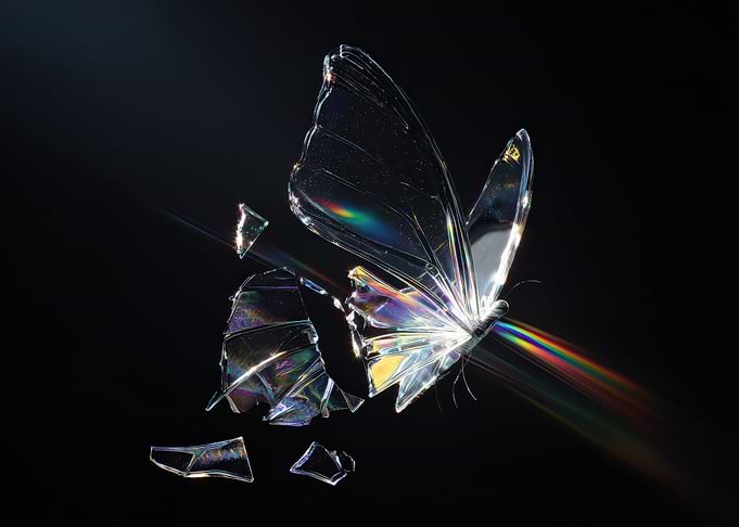 Fractured Glass Butterfly