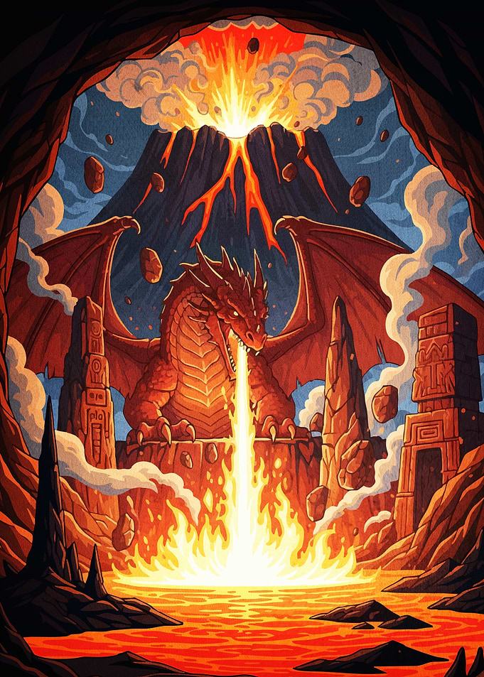 Dragon Lair Volcano Fire