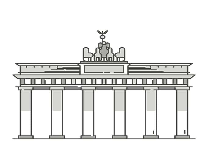 Brandenburg Gate Minimalist Illustration