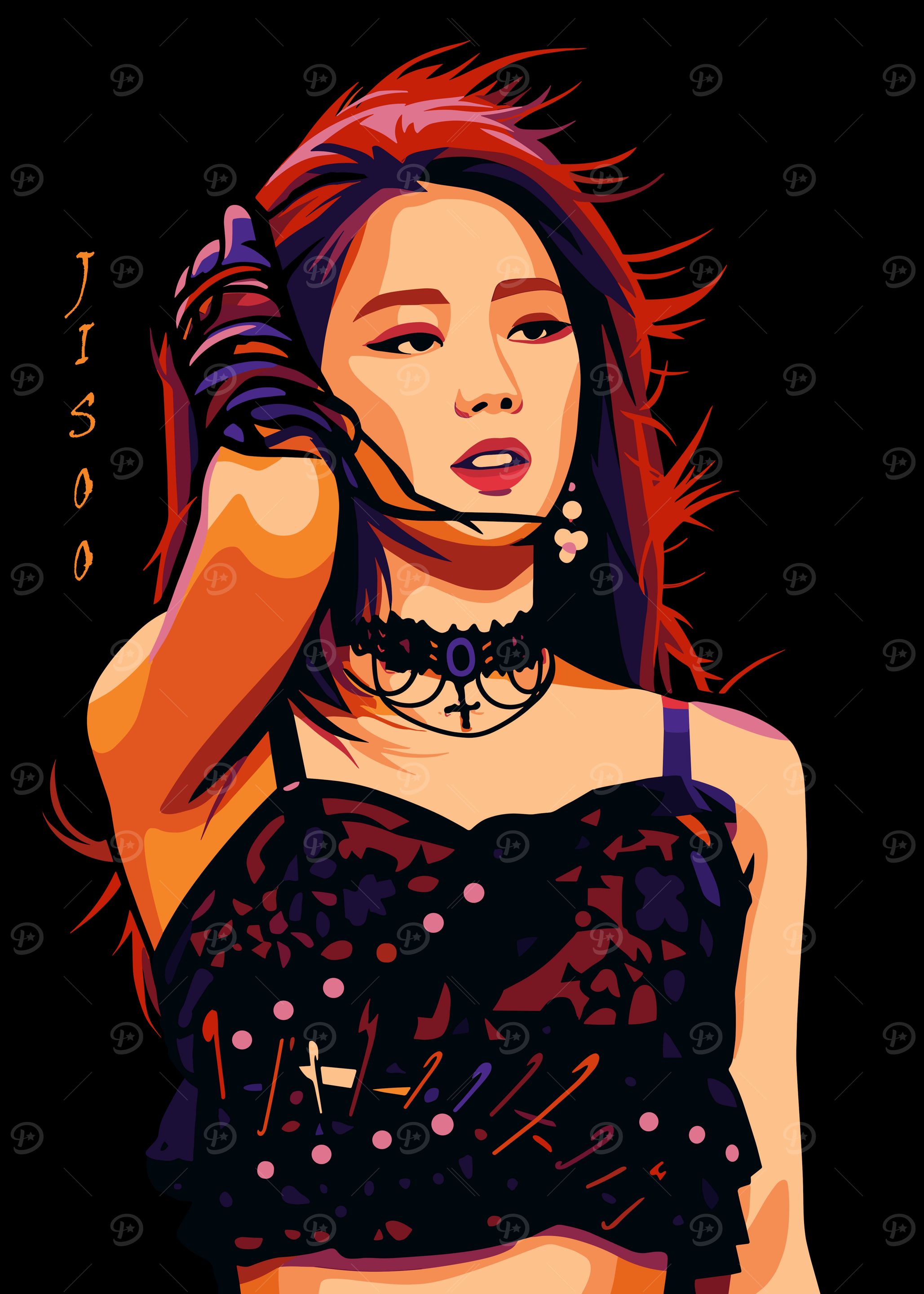 Jisoo Portrait Digital Art