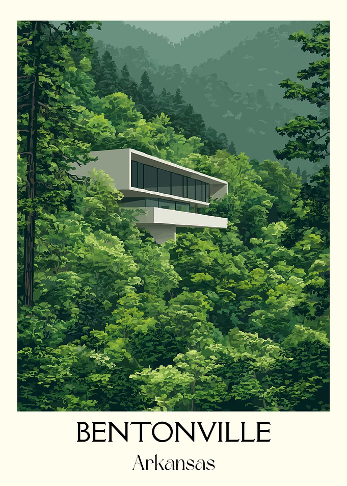 Bentonville Arkansas Modern House in Forest