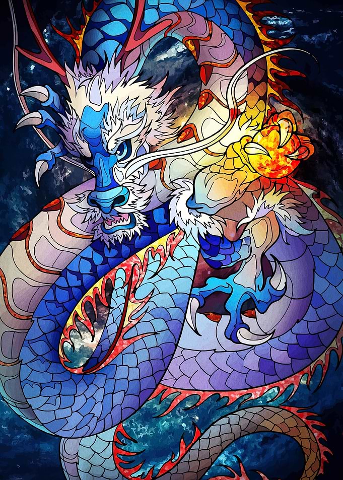 Colorful Dragon Digital Art