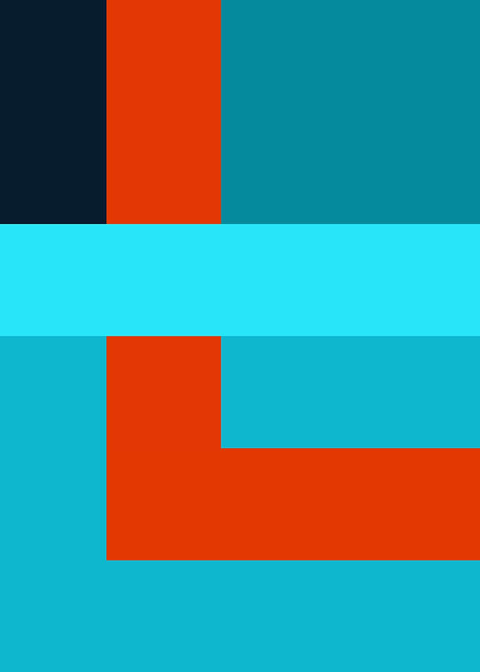 Abstract Color Block Composition