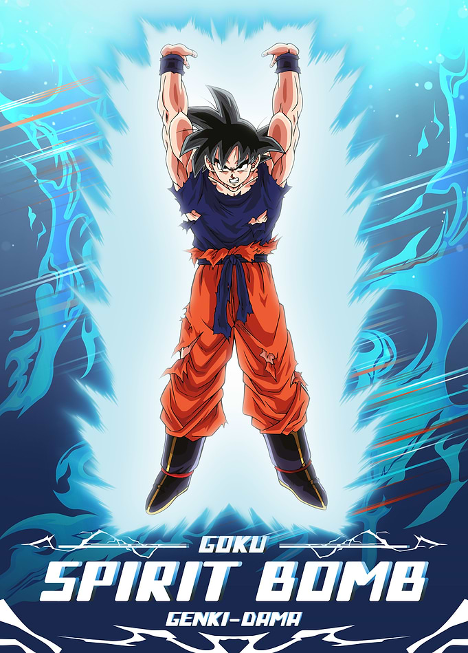 Goku Unleashes the Spirit Bomb