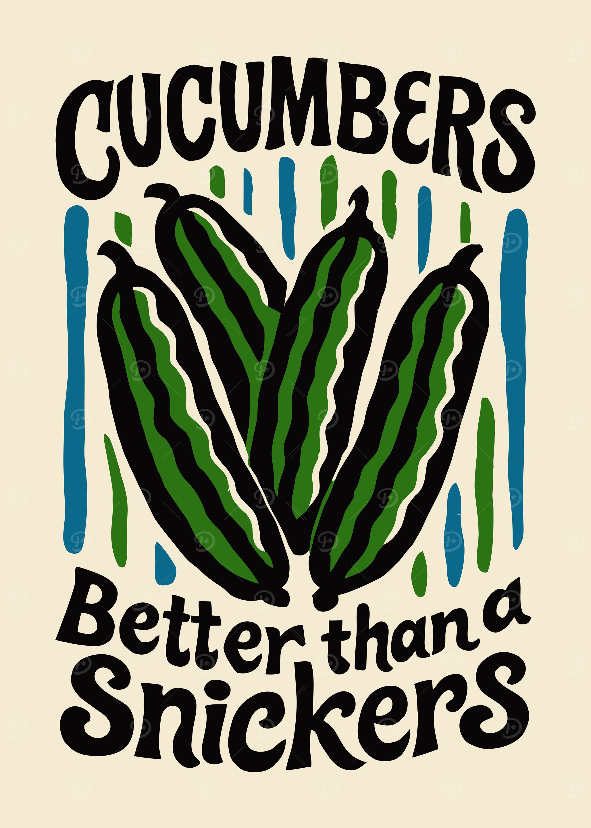 Cucumbers Better Than a Snickers Art